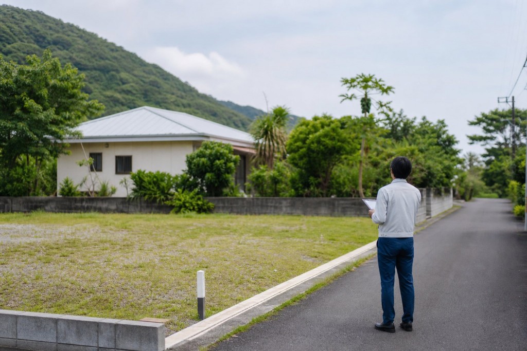 土地の境界・道路・現地確認のイメージ